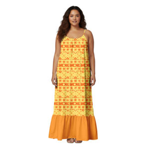 Vestido Largo de Moda Aloha de Island Custom Clothes para Mujer, Vestido Holgado de Sirena Samoana, Vestidos Halter Polinesios para Mujer, Tapa - Product Image 5