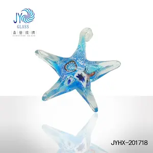 hand blown glass Starfish figurines for christmas gifts murano glass ocean sea animal ornaments Crystal sea star paperweights