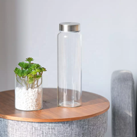 Bouteille d'eau potable en verre borosilicate portable de 600 ml, 750 ml, 1000 ml