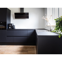 Évier miniature en acier inoxydable avec design en verre autocollant en granit blanc et noir personnalisé, emballage plat, armoire de cuisine