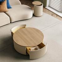 Wabi-Sabi Stil Wohnzimmer Couchtisch-Set Runder Mitteltisch für den Hausgebrauch Hochwertiger Holz-Couchtisch zum Verkauf