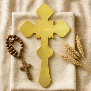 Cruz de Bendición Ortodoxa de Mano HT de 14.96 Pulgadas, Crucifijo de Aleación, Icono Sagrado, Decoración para Oración, Regalo, Adorno Ritual para Iglesia Cristiana Ortodoxa - Product Image 2