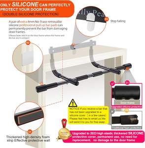 मिश्र धातु स्टील पुल बार. अधिकतम सीमा 440 एलबीएस, मल्टी-पकड़ ताकत दरवाजा बार, 3-4 लोगों के लिए पोर्टेबल इनडोर होम जिम जिम - Product Image 3