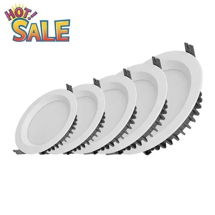 Hot Selling COB Zigbee Downlight Dimmable RGB Aluminum Adjustable Slim Lamp SKD Commercial 7W 9W 12W 20W 30W LED Down Light