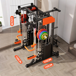 Stazione Multifunzionale Smith Machine, Rack per Squat <span class=keywords><strong>Combo</strong></span>, Cavo Crossover Smith, Attrezzatura da Palestra con Puleggia, Trainer Multipower - Product Image 2