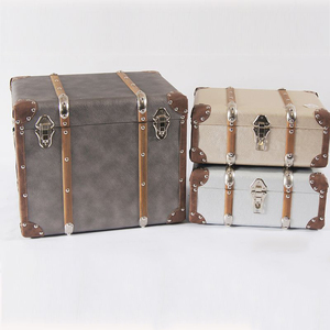 Boîte en MDF vintage faite à la main, décoration d'intérieur antique, <span class=keywords><strong>coffre</strong></span> de rangement en bois - Product Image 1
