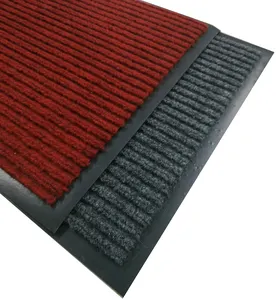 싼 가격 사용자 정의 색상 부직포 리브 표면 PVC 백업 도어 매트 자동차 카펫