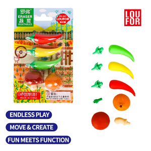 Taille-crayon portable créatif en silicone en forme de légume mignon de dessin animé, gomme de correction 3D pour étudiant - Product Image 4