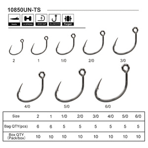 Hameçons de pêche <span class=keywords><strong>Mustad</strong></span> 10850 1/0 2/0 3/0 en acier à haute teneur en carbone pour la pêche au bar et à la <span class=keywords><strong>truite</strong></span> en eau salée, pour jigging, vente en gros - Product Image 2