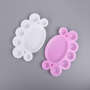 Paleta de bandeja Xin Bowen paleta de plástico para chico estudiante para acrílico óleo acuarela artesanía DIY arte pintura paleta 16,5 cm - Product Image 2
