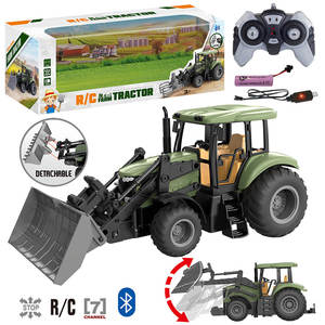<span class=keywords><strong>Tracteur</strong></span> RC <span class=keywords><strong>John</strong></span> <span class=keywords><strong>Deere</strong></span> en plastique vert 2,4 G à 7 canaux avec musique, son, mouvement, charrue, chargeur, télécommande - Électrique intérieur-extérieur - Product Image 3