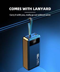 66 Wát Sạc nhanh được xây dựng trong bốn Cáp ngân hàng điện 40000mAh 80000mAh 120000 cao mAh 140000mAh sạc điện với đèn pin - Product Image 3