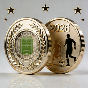 Moneta commemorativa da collezione personalizzata per partite di calcio, medaglia da calcio in rilievo, moneta sfida da collezione, all'ingrosso direttamente dalla fabbrica - Product Image 2
