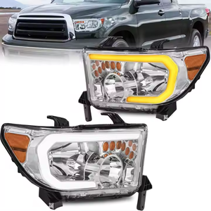 ไฟหน้าแบบ Sequential Signal สำหรับรถยนต์ Tundra/Sequoia ปี 2007-2013 พร้อมหลอด LED สีเหลืองอำพัน 70W <span class=keywords><strong>ฮา</strong></span><span class=keywords><strong>โล</strong></span><span class=keywords><strong>เจน</strong></span> <span class=keywords><strong>12V</strong></span> - Product Image 1