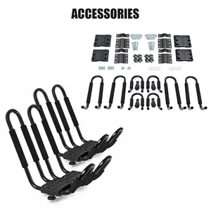 Vehicle Auto J-bar Universal Standard Size Suv Car Roof Top Canoe Boat Surf Ski Board Snowboard Kayak Carrier Rack