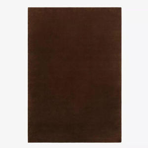 Alfombra de lana marrón café de lujo hecha a mano, con mechones cosidos a mano, sólida, personalizada, suave, duradera y moderna. - Product Image 1