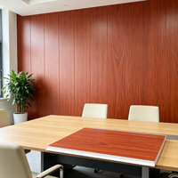 Panneau mural en PVC ignifuge, résistant à l'humidité et à la chaleur, imperméable, à effet bois, pour hôtel, hôpital, centre commercial et plafond de bureau