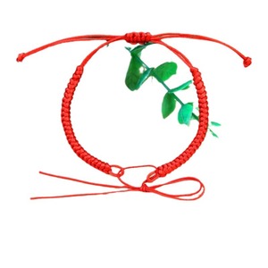 Hand-woven Red/Black Cord Adjustable Stackable Jewelry Handmade Woven Diamond Knot Red <b>Rope</b> <b>Bracelet</b> - Product Image 3