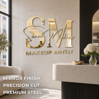 Lettres en métal 3D personnalisées, noires, non éclairées, logo d'entreprise, enseigne murale pour vitrine, bureau, réception