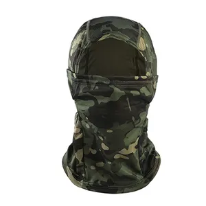 Bandeau solaire tricoté camouflage tactique extérieur Masque de cyclisme couvrant le visage à séchage rapide pour la randonnée respirante d'été