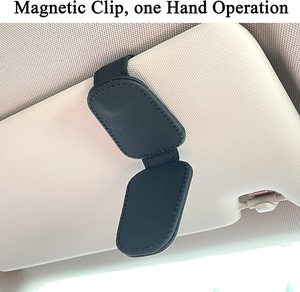 Supporti per <span class=keywords><strong>occhiali</strong></span> da sole per visiera parasole per <span class=keywords><strong>auto</strong></span> <span class=keywords><strong>occhiali</strong></span> in pelle magnetica Clip per gancio per <span class=keywords><strong>occhiali</strong></span> per Clip per biglietti per <span class=keywords><strong>auto</strong></span> supporto per <span class=keywords><strong>occhiali</strong></span> - Product Image 4