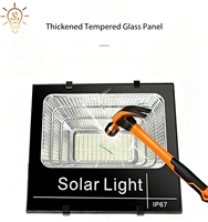 Projecteur solaire 100W IP67 étanche avec télécommande, éclairage LED extérieur pour jardin, cour, allée et rue