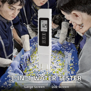 เครื่องทดสอบน้ำดิจิตอลอเนกประสงค์ 3 ใน 1 TDS EC อุณหภูมิพลาสติกสำหรับตู้ปลาการตรวจสอบคุณภาพน้ำดื่ม - Product Image 2