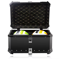 Boîte à bagages pour moto Nmax, 65L, étanche, anti-poussière, anti-pression, en alliage d'aluminium, avec doublure en PU, plaque de fond amovible