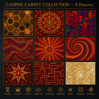 Moquette en nylon imprimée en 3D à motifs de casino, tapis mural large pour lieux de divertissement, hôtels, salles de banquet et usage commercial