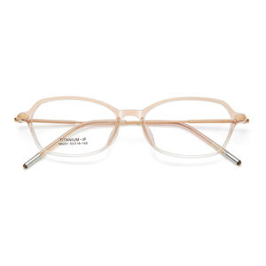 Montures de lunettes en titane IP M8251 ovales, monture complète légère, unisexe, verres en acrylique, origine Danyang - Product Image 1