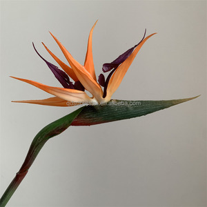 B-775 Flores Artificiales Decorativas para el Hogar y Hoteles, Planta Simulada de Strelitzia, Flores Tropicales Artificiales con Tacto Real, Ave del Paraíso - Product Image 1