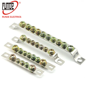 Barre de Jonction de Câbles RUNDE pour Boîtier de Distribution, Barre de <span class=keywords><strong>Terre</strong></span> en Cuivre 2*15 <span class=keywords><strong>3</strong></span>*30, Rangée de Bornes de Ligne Zéro - Product Image 1