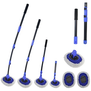 Thiết Kế Mới 15 Độ Cong Mở Rộng Cực Rửa Xe Lau 4 Phần Nâng Cấp Rửa Xe Bàn Chải Với Tay Cầm Dài - Product Image 1