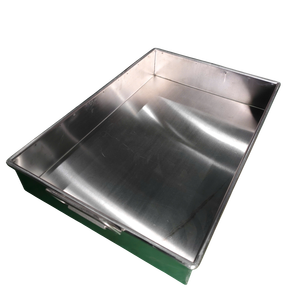 Plateau plié sur mesure en acier inoxydable CNC, robuste, avec bord soudé lisse, équipement de cuisine industriel pour la transformation alimentaire - Product Image 1