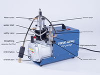 Compresseur d'air haute pression YONG HENG 4500 PSI 30MPa, pompe à air électrique PCP pour le remplissage de réservoirs de paintball et de plongée sous-marine