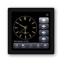Interrupteur intelligent Android ZigBee 3.0 à écran complet de 4 pouces, 1/2/3/4 voies, contrôle par application, assistant vocal, gradation pour groupe de rideaux intelligents