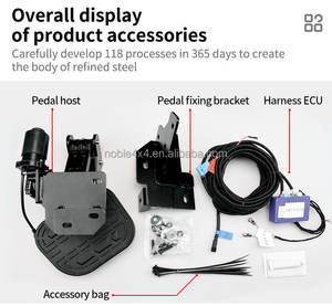 บันไดท้ายรถกระบะไฟฟ้าแบบพับเก็บได้ กันชนท้ายรถบรรทุก ประตูท้ายไฟฟ้า Ford F-150 อลูมิเนียมอัลลอยด์แบบสปอร์ต พับได้ ขัดเงาสูง ไม่มี - Product Image 2