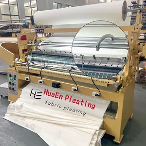 Fabricante HuaEn ZJ-416 textile tecido não tecido minúsculo pente cachecol silenciador vestido vestuário tecidos plissados máquina