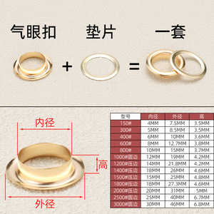 עפעפיים פליז הסיטונאי מתכת באיכות גבוהה עפעפיים מברזל תיק בגד - Product Image 5