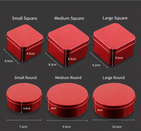 Boîte en métal rouge, forme cœur, carrée, ronde, rectangulaire, boîte cadeau, boîte en fer blanc personnalisable avec logo, pour bonbons, biscuits, cadeaux de mariage, emballage, vente en gros