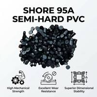 Granulés de PVC semi-rigides Shore 95A haute résistance pour le soulagement de la tension des fiches et les boîtiers de connecteurs électroniques