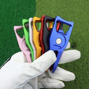 Outil de réparation de divots de golf en alliage d'aluminium, marqueur de balle magnétique multifonctionnel, fourche de réparation pour le green, pour utilisation sur les terrains de golf - Product Image 2