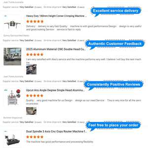 Scie d'angle industrielle automatique à 90 degrés pour profilés de fenêtres et de portes en aluminium - Machine de découpe d'aluminium pour la fabrication de fenêtres et de portes - Product Image 4