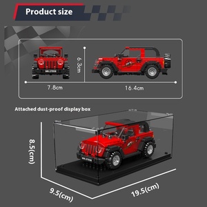 Yuxing 27058 Wrangler Lắp ráp khối xây dựng đồ chơi off-road xe mô hình tám khung xe cho nam giới nhỏ hạt nhựa - Product Image 4