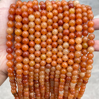 Perles de pierre précieuse d'aventurine rouge naturelle certifiées CNAS, marque LINK JD GEMS, pour la fabrication de bracelets, colliers et bijoux, vente en gros