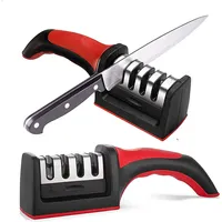 1Pc Knife Sharpener Handheld Multi-Function Quick Sharpening Tool With  Non-Slip Base Tungsten Steel Kitchen