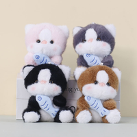 Vente en gros de mini porte-clés mignons en forme de chat, peluches, pendentifs, jouets en peluche personnalisés, chatons moelleux, animaux en peluche pour cadeaux promotionnels