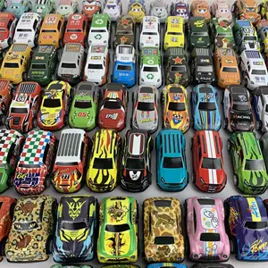 2023 Factory Newest Kids Toy Car Wholesale Plastic Creative DIY Pullback Car Set 1/64 Die Cast Mini 20pcs Box Truck Racing