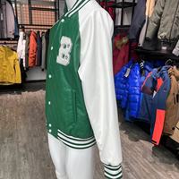 Service OEM personnalisé – Blouson bomber universitaire sans col en spandex pour homme, avec détails de patchwork, grande taille, style Letterman, avec logo frontal