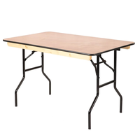 Forme de taille personnalisée au design moderne Fermes Hotsale Table de banquet pliante en contreplaqué avec chevalet pour mariage, événement et repas